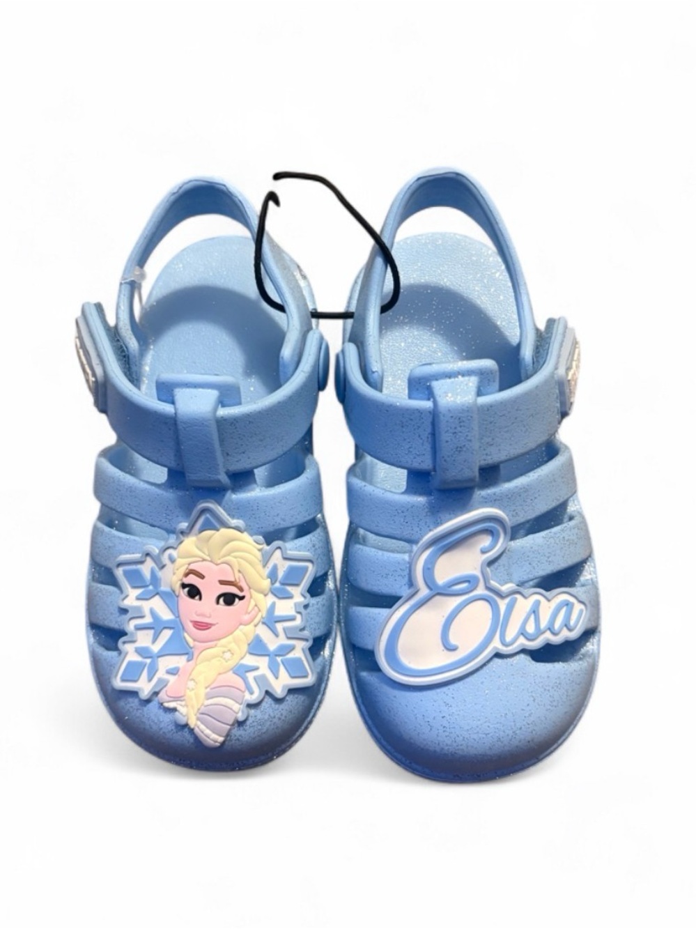 Kids Blue Elsa Jelly Sandals